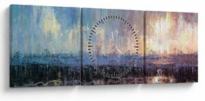 Obraz - Abstrakcia (s hodinami) (90x30 cm)