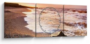 Obraz - More (s hodinami) (90x30 cm)