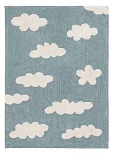Modrý prateľný ručne tkaný bavlnený detský koberec 120x160 cm Clouds Vintage Blue – Lorena Canals