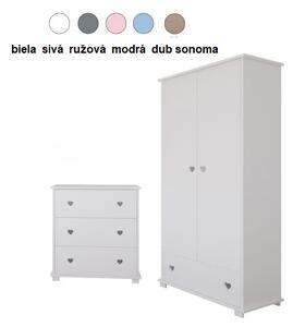 Raj posteli Zostava nábytku 2ks – Srdce (výber farieb)