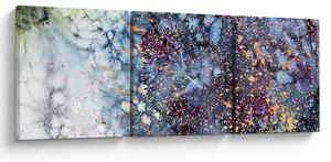 Obraz - Abstrakcia (s hodinami) (90x30 cm)