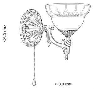 BRILAGI - Nástenné svietidlo DAHLIA 1xE27/40W/230V mosadz