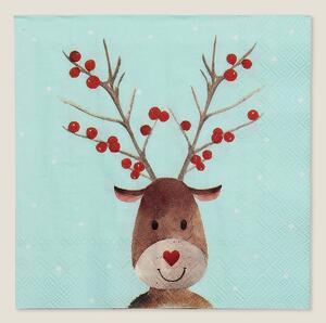 Vianočné obrúsky Reindeer Dots 20 szt