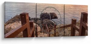 Obraz - Zostup k moru (s hodinami) (90x30 cm)