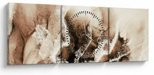 Obraz - Abstrakcia (s hodinami) (90x30 cm)