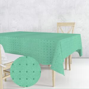 Ervi dekoračný obrus na stôl štvorcový - Štvorčeky mint zelený