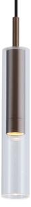 Moderný reflektor tmavý bronz s čírym sklom pre 1-fázový koľajnicový systém - Slimline Loyce