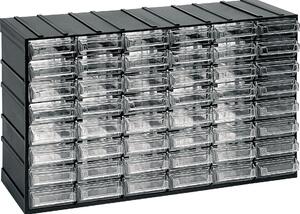 Modulová skrinka so zásuvkami, 382 x 148 x 230 mm, 48 zásuviek