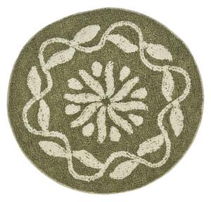 Kúpeľňová predložka Round Khaki / Off white Ø 60 cm
