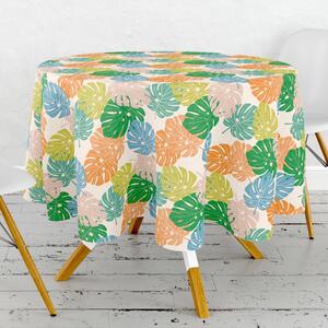 Obrus ​​PVC okrúhly Mo-6324 – Farebné lístky (rôzne veľkosti)
