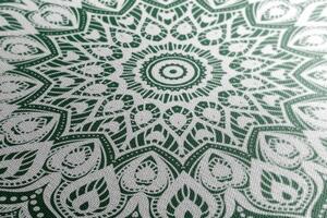Obraz Mandala harmónie na zelenom pozadí - 120x60