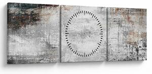 Obraz - Abstraktné textúrované plátno (s hodinami) (90x30 cm)