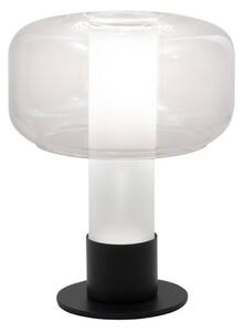Stolová lampa Flick, číra, sklo, 28 cm, stmievateľné, E14, Jasné / priehľadné, Obývacia izba / jedáleň, Sklo, Moderný, Stolová lampa