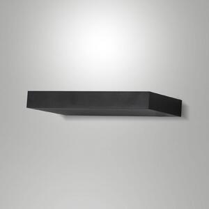LED nástenné svetlo Guia, čierne, kovové, šírka 24 cm, Čierna, Obývacia izba / jedáleň, kov, Moderný, Nástenné svietidlo