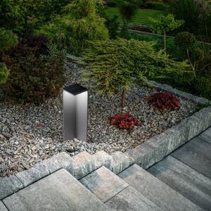 LED solárne svietidlo Fold, tmavošedá, snímač pohybu, IP54, Čierna, Hliník, Moderný, Osvetlenie príjazdovej cesty