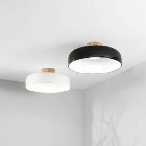 Stropné LED svetlo Lunar, čierne, sklo, Ø 42 cm, stmievateľné, Čierna, Obývacia izba / jedáleň, Sklo, Moderný, Závesné svietidlo