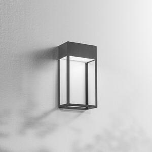 LED vonkajšie nástenné svietidlo Edo, tmavošedá, kov, 30 cm, IP65, Čierna, Hliník, Moderný