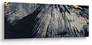 Obraz - Abstrakcia (s hodinami) (90x30 cm)
