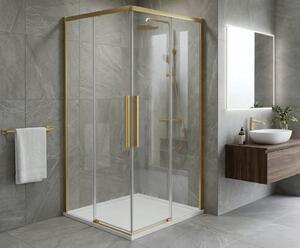 Gelco Gelco, LUXOR GOLD MATT štvorcová sprchová zástena 800x800mm, rohový vstup, GU2280G