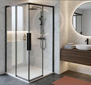 Gelco Gelco, LUXOR BLACK štvorcová sprchová zástena 800x800mm, rohový vstup, GU2280B