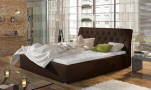 Čalouněná postel Milano + lamelový rošt / pneumatický zvedací mechanismus / úložný box