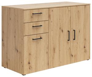KOMODA, dub artisan, 120/83/52 cm Carryhome - Predsieňové programy