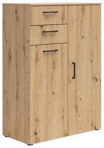 KOMODA, dub artisan, 80/115/40 cm Carryhome - Predsieňové programy