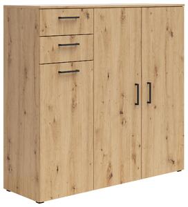KOMODA, dub artisan, 120/115/40 cm Carryhome - Predsieňové programy
