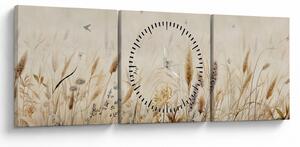 Obraz - Divoká lúka (s hodinami) (90x30 cm)