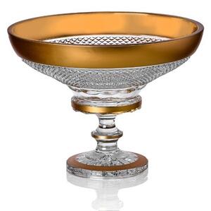 Bohemia Crystal Ručne brúsená misa na nohe 305mm