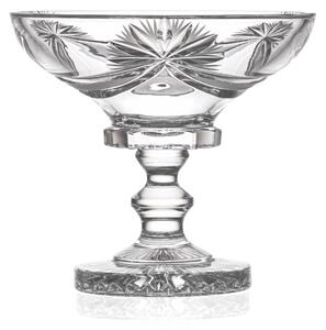 Bohemia Crystal Ručne brúsená misa na nohe 155mm