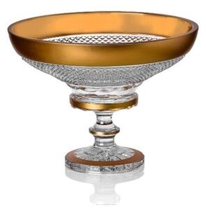 Bohemia Crystal Ručne brúsená misa na nohe 155mm