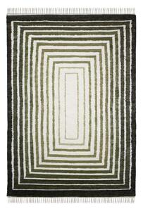Zelený ručne tkaný koberec s prímesou vlny 140x200 cm Boucle Frame – Flair Rugs
