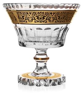 Bohemia Crystal ručne brúsená misa na nohe Cipísek Romantic 205mm