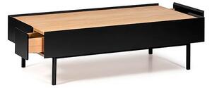 MUZZA KONFERENČNÝ STOLÍK SO ZÁSUVKAMI ARISTA ČIERNY 110 X 34 CM
