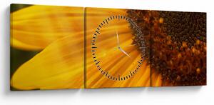 Obraz - Slnečnica (s hodinami) (90x30 cm)