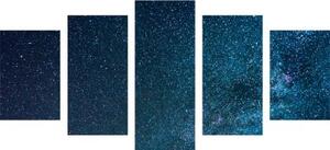 5-dielny obraz mliečna dráha medzi hviezdami - 100x50