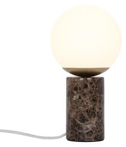 NORDLUX Dizajnová mramorová stolová lampa LILLY, 1xE14, 25W, hnedá