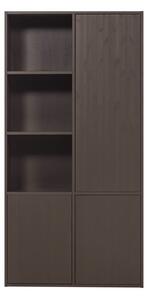 Tmavohnedá modulárna skrinka z borovicového dreva 108x215 cm Meggy – WOOOD