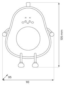 LED Stmievateľné nabíjateľné detské nočné svetlo AVOCADO LED/1W/5V 1200 mAh