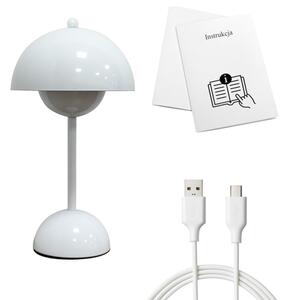 LED Nabíjacia dotyková stolná lampa COSTA LED/3W/5V 2400 mAh 3000-6000K biela