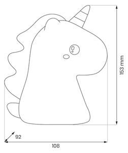 LED RGBW Stmievateľné nabíjateľné detské nočné svetlo UNICORN LED/1W/5V 1200 mAh
