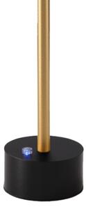 LED stmievateľná nabíjateľná stolová lampa SAM LED/5W/5V 3600 mAh čierna/zlatá