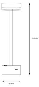 LED stmievateľná nabíjateľná stolová lampa SAM LED/5W/5V 3600 mAh čierna/zlatá