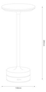 LED nabíjateľná dotyková stolná lampa TAVOLO LED/2,5W/5V 2400 mAh 3000-6000K čierna