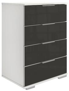 NOČNÝ STOLÍK, sivá, biela, 52/74/38 cm Carryhome - Nočné stolíky