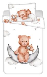 JERRY FABRICS Obliečky do postieľky Macko Plane baby Bavlna, 100/135, 40/60 cm