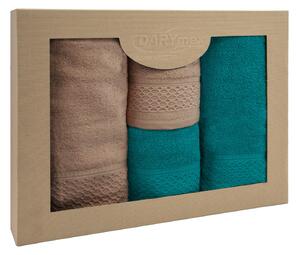 BAVLNENÉ UTERÁKY SOLANO SADA 2 KS 50X90 CM, 2 KS 70X140 CM VIACFAREBNÁ