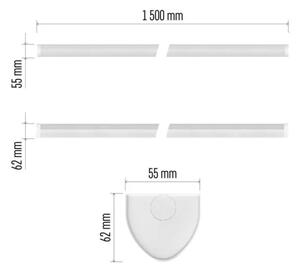 LED podlinkové svietidlo LED/60W/230V 4000K 150 cm