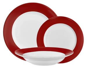 Aura Red tanierová sada pre 6 osôb, 18 ks